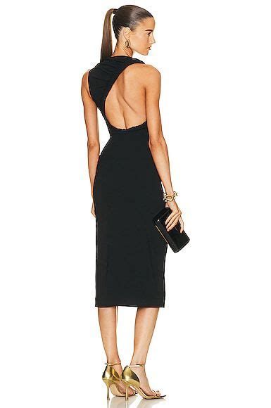 versace collection dress 1008 nero|VERSACE Sable Dress in Nero .